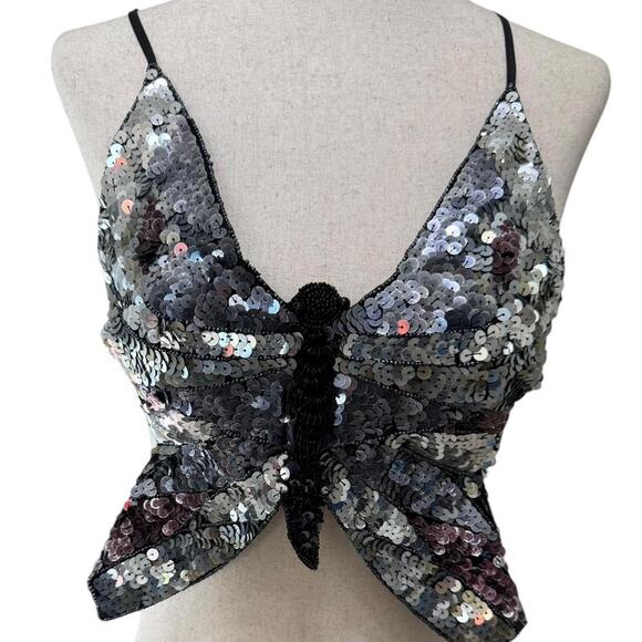 Y2k beaded tones sequin butterfly - Picture 2 of 7